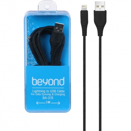 کابل شارژر 1 متری usb به لایتنینگ فست شارژر بیاند Beyond